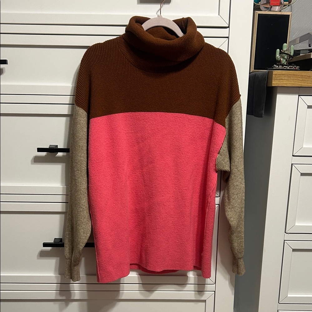 Free People Multicolor Turtleneck Sweater